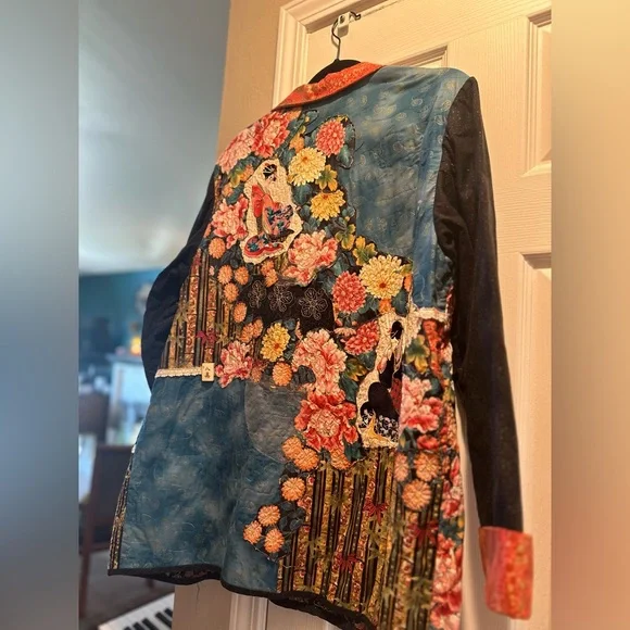 Vintage Handmade Oversized Asian Inspired Blazer - Picture 12 of 13
